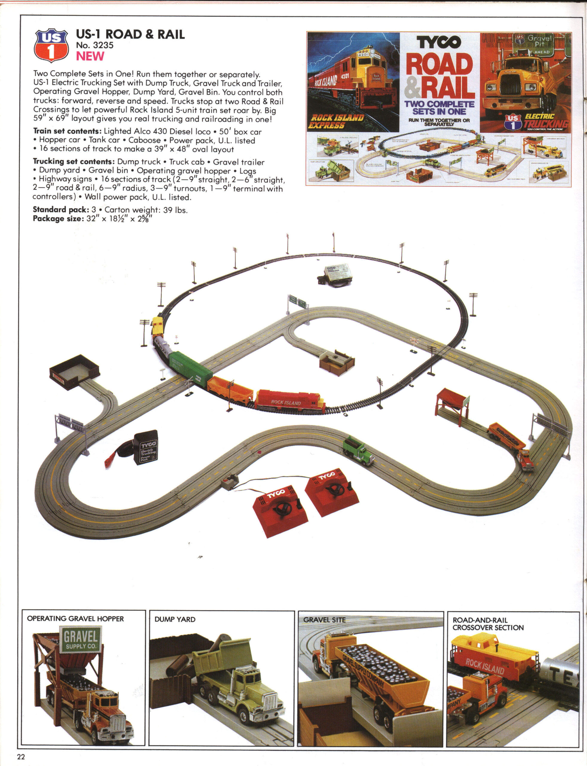 3235 US-1 Road & Rail 1981 Tyco Catalog